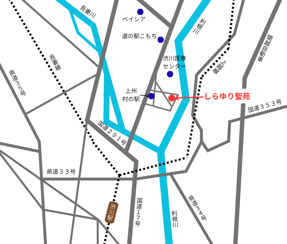 しらゆり聖苑の周辺地図